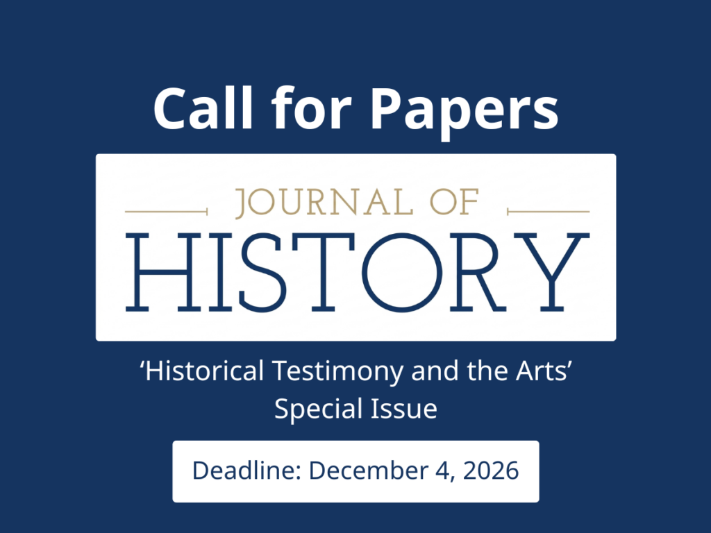 Call for Papers - Journal of History Special Issue Feature